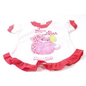 Popples, Doll Dress, 12", White Red, Doll Clothing, STAIN, ~ 250910-WH 1350